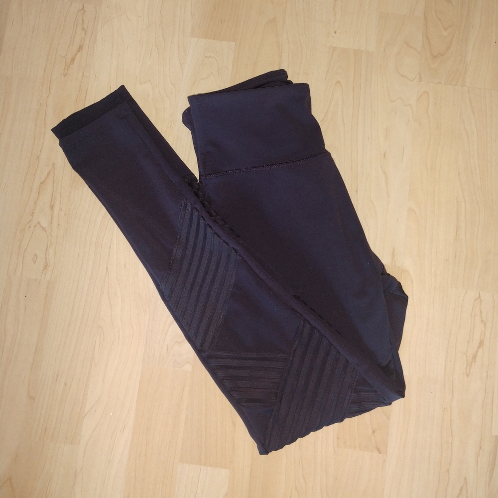 BSP Purple-Gray Leggings Mesh See-through Active